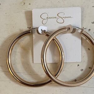 Jessica Simpson Classic Gold Hoop Earrings